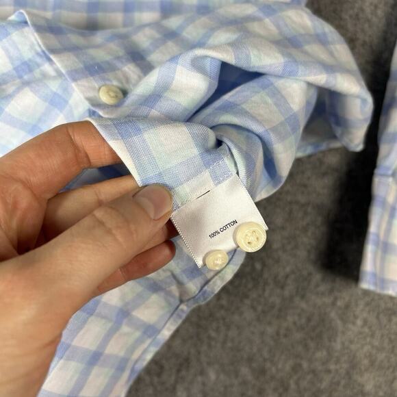 Peter Millar Finley Summer Soft Cotton Shirt Mens XL Gingham Plaid Button Down - Picture 6 of 9